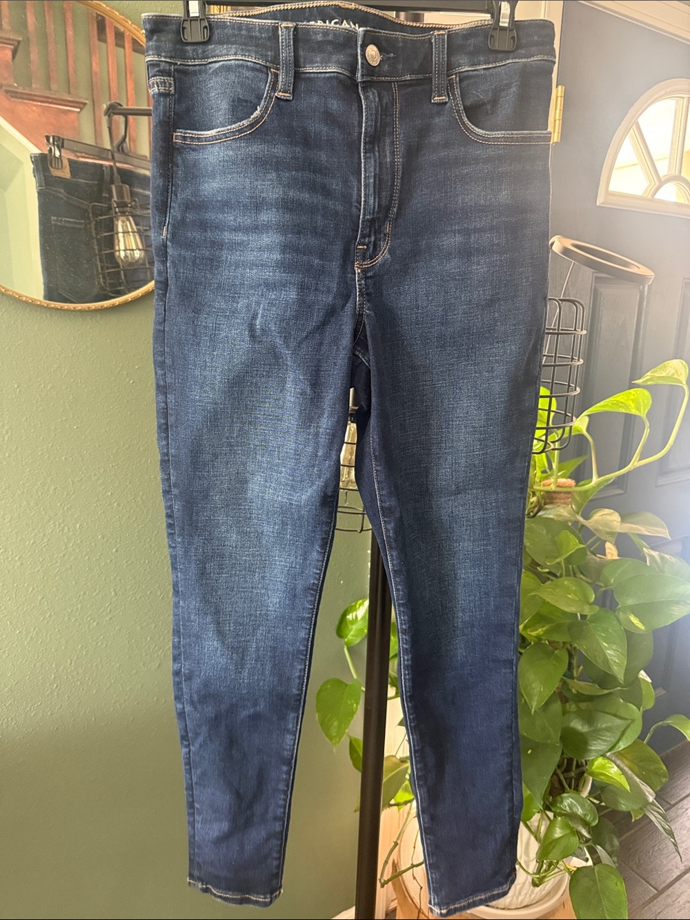 American Eagle Outfitters Dark Blue Skinny Jeans